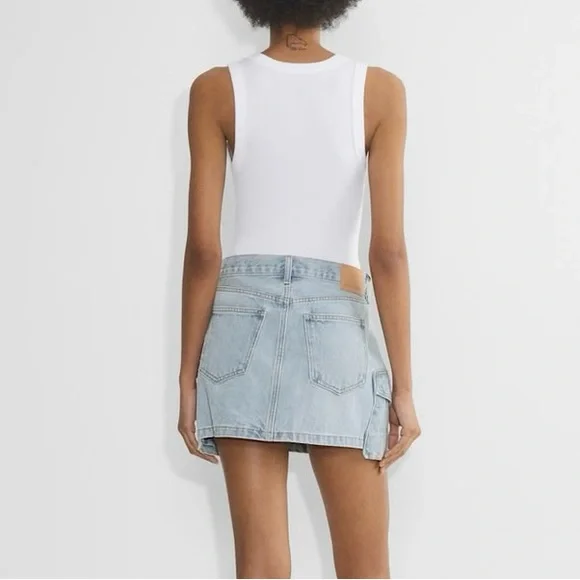 Aritzia Denim Forum The '90s Cargo Classic Mini Size 30 - Picture 4 of 16